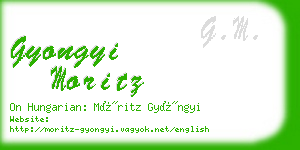 gyongyi moritz business card