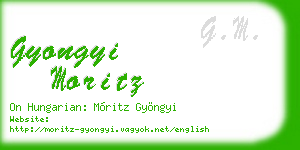 gyongyi moritz business card